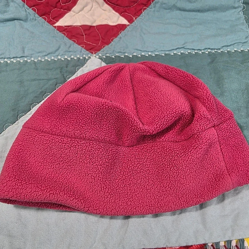 Columbia Fleece Beanie Youth O/S Pink Microfleece Warm Winter Hat